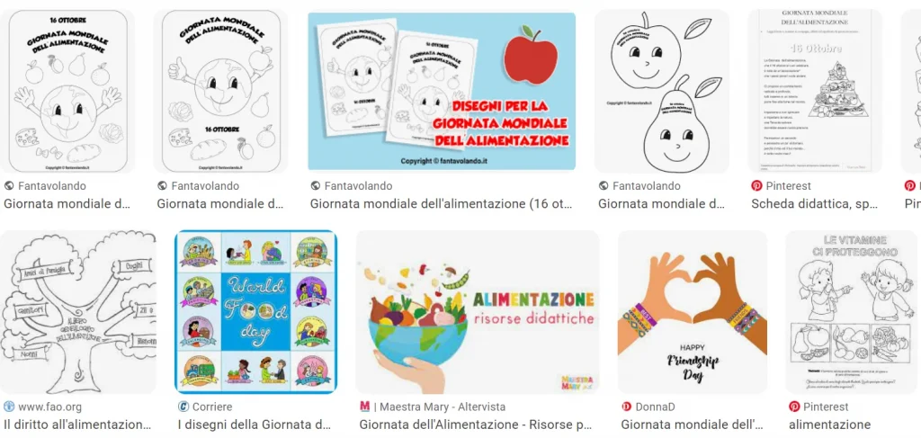 Disegni da colorare ed esempi di pixel art per la giornata dell'alimentazione (world food day)